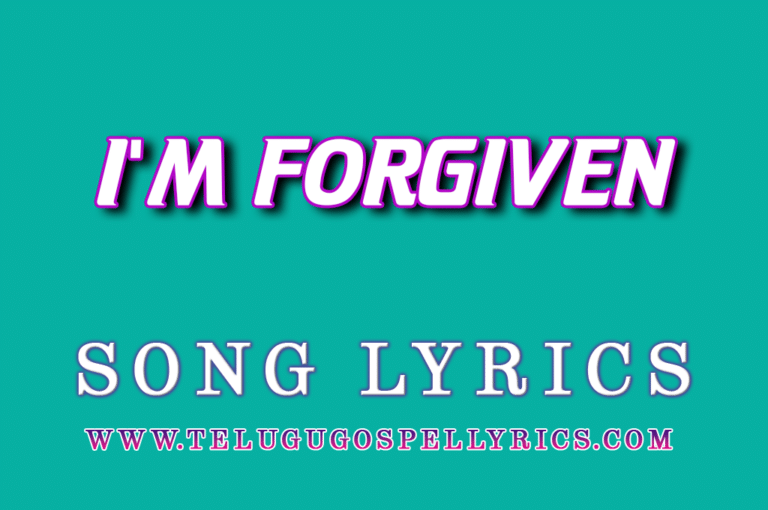I'm Forgiven