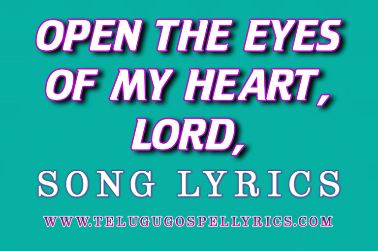 Open the eyes of my heart