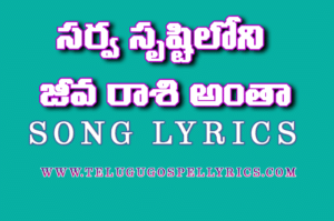 Sarva Srushtiloni Jeeva Raashi