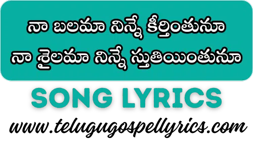 Naa Balamaa Ninne Keerthintunu