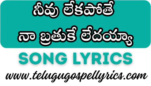 Nivu Lekapothe Na Brathuke Song Lyrics