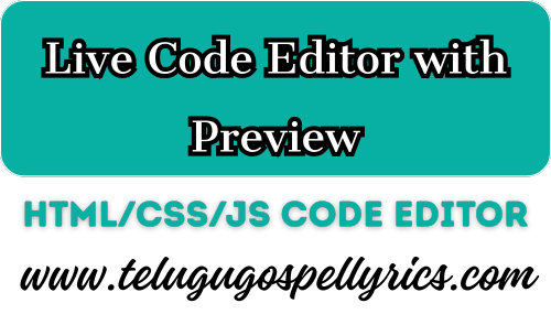 Live Code Editor with Preview