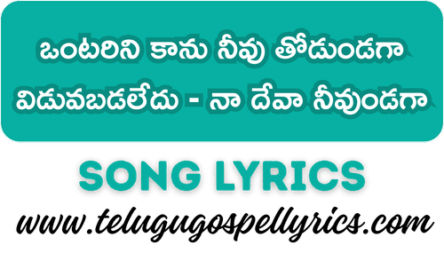 Ontarini Kaanu Neevu Thodundaga