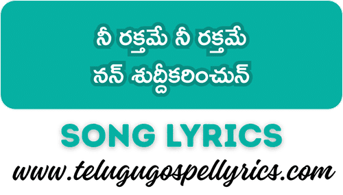 Ni Rakthame Ni Rakthame, నీ రక్తమే నీ రక్తమే