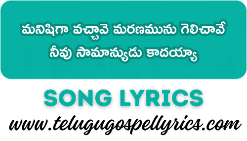 Manishiga Vachchave Song Lyrics