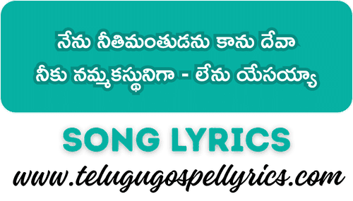 Nenu Neethimanthudanu Kaanu Deva Song Lyrics