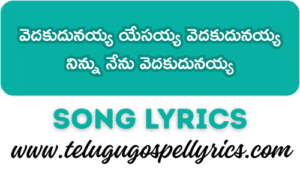 Vedakudunayya Yesayya Vedakudunayya Song Lyrics | Telugu Christian Songs