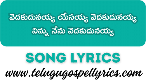 Vedakudunayya Yesayya Vedakudunayya Song Lyrics